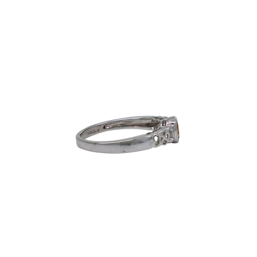 9ct White Gold Spessarite Garnet Ring