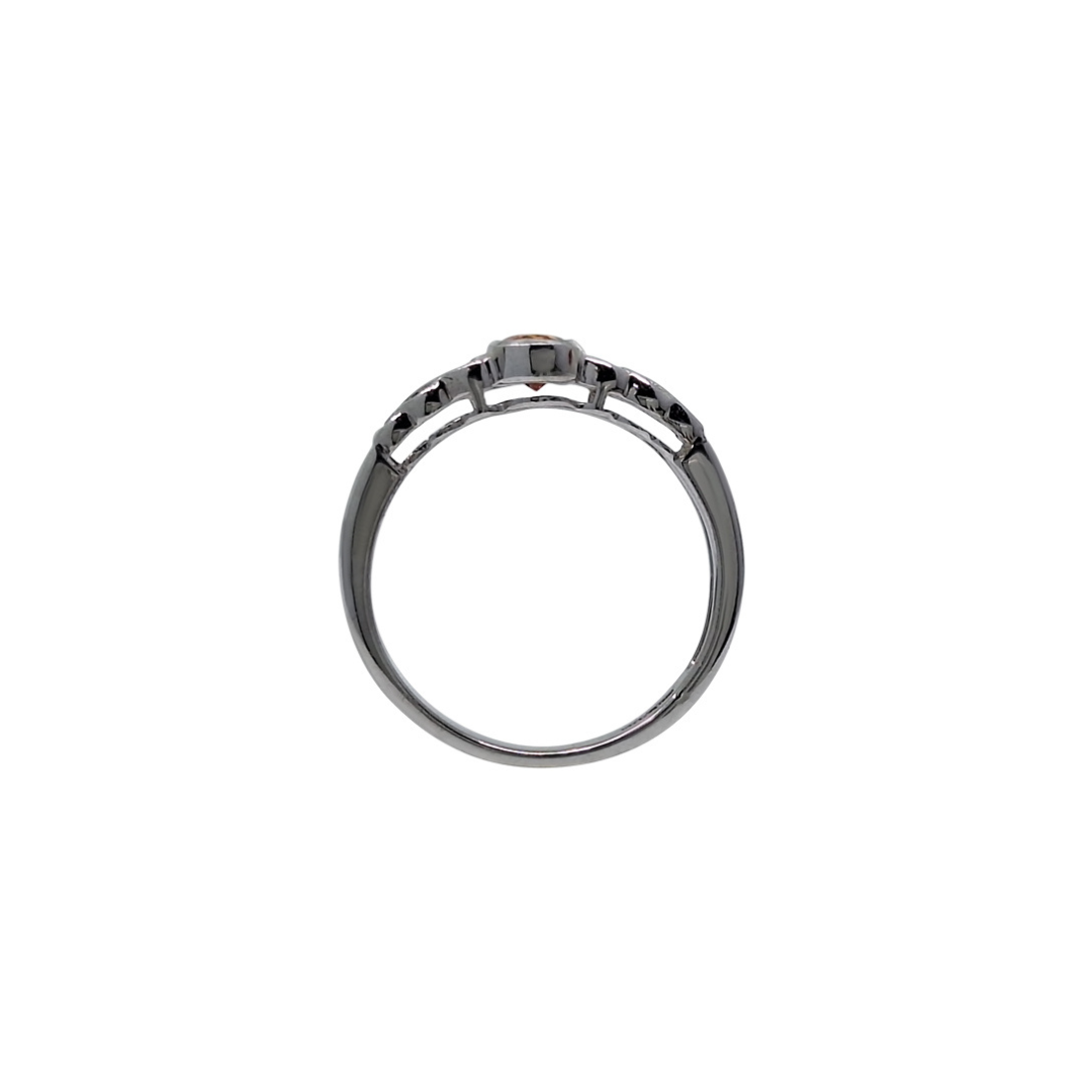 9ct White Gold Spessarite Garnet Ring