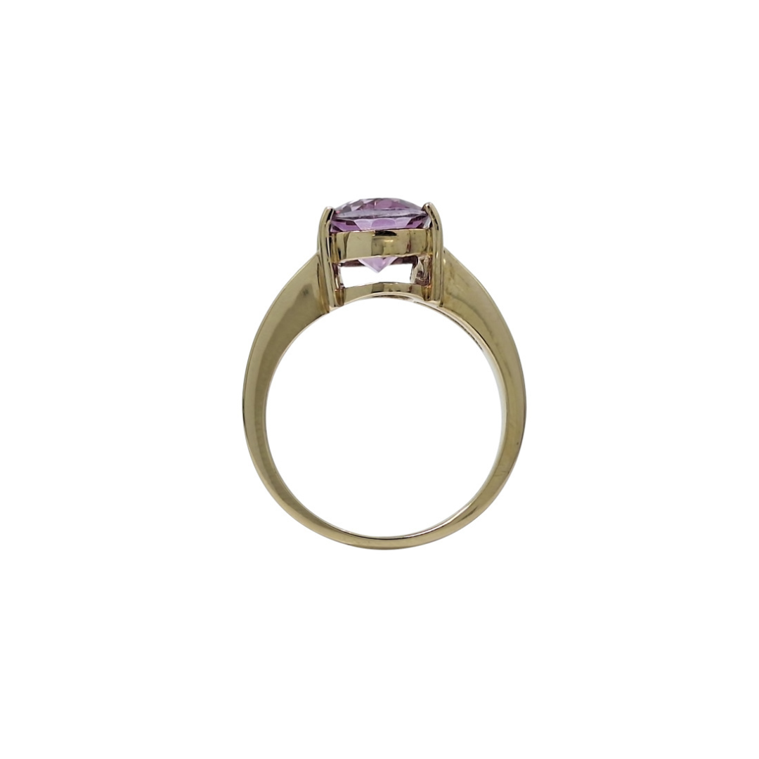 9ct Yellow Gold Cherry Topaz Solitaire Ring