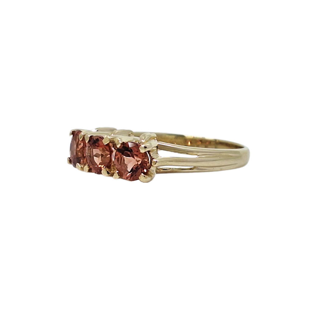 9ct Yellow Gold Imperial Andesine 3 Stone Ring