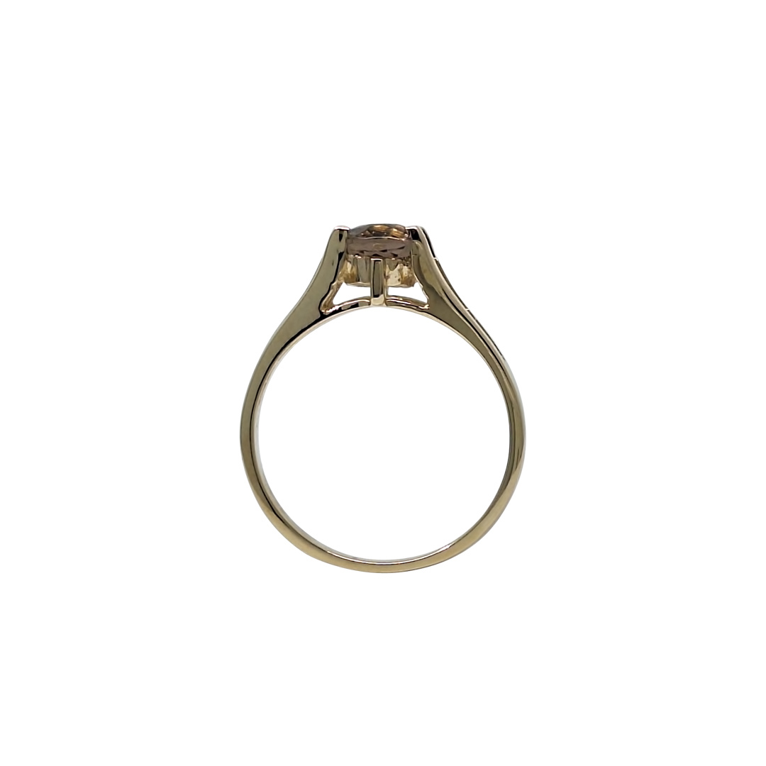 9ct Yellow Gold Smoky Quartz Ring