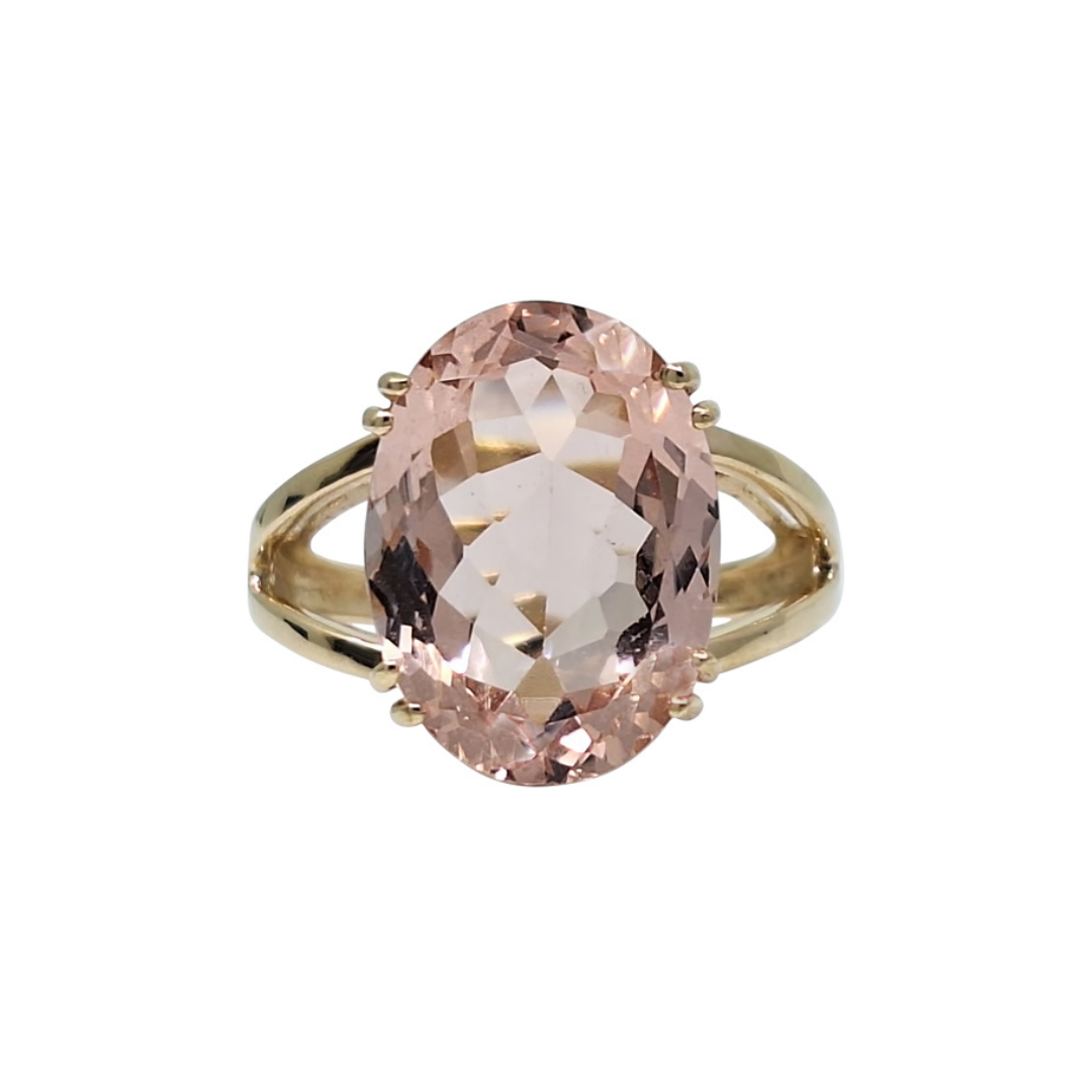 9ct Yellow Gold Morganite Ring