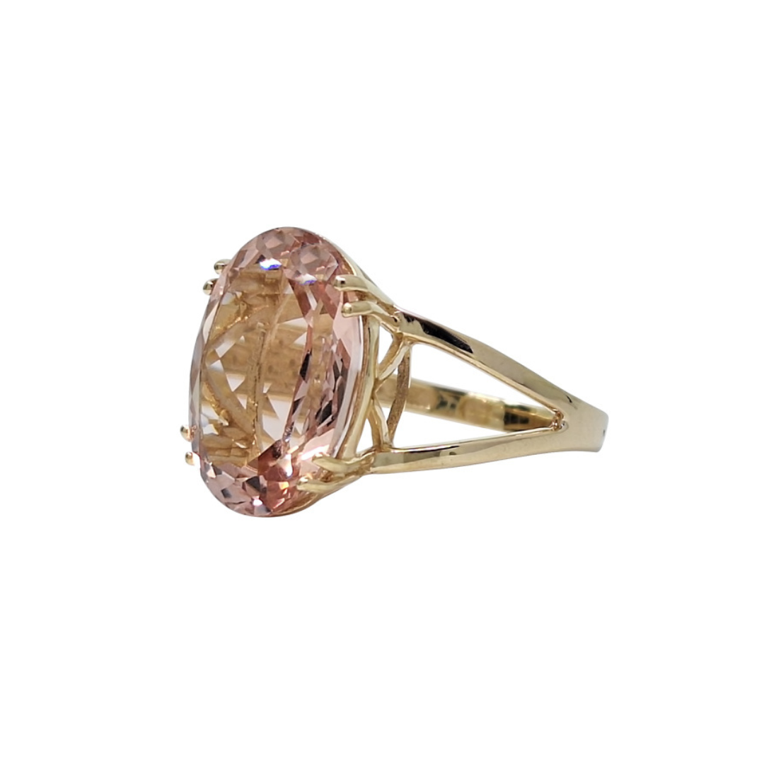 9ct Yellow Gold Morganite Ring