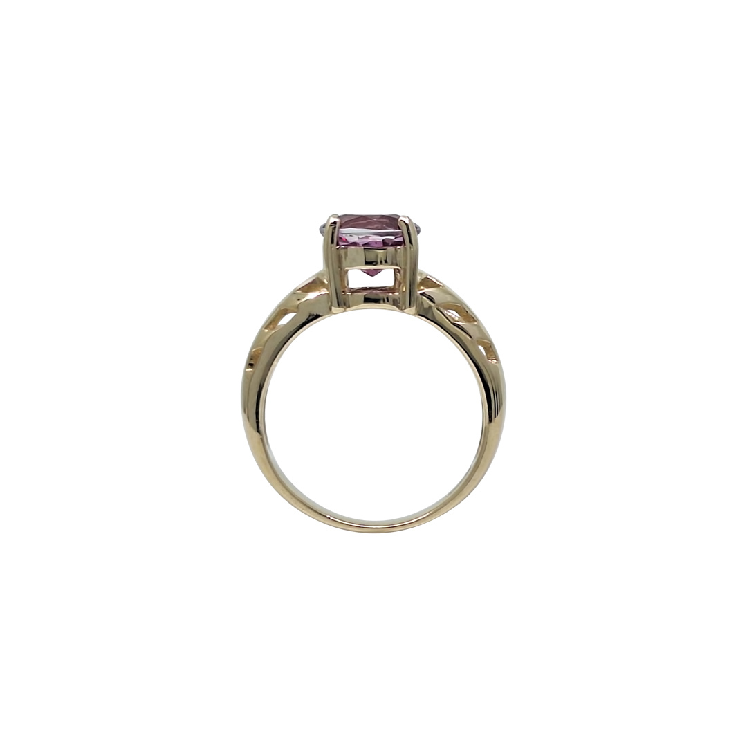 9ct Yellow Gold Cherry Topaz Ring