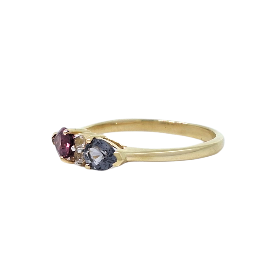 9ct Spinel & White Topaz Ring