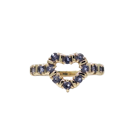 9ct Iolite Heart Ring