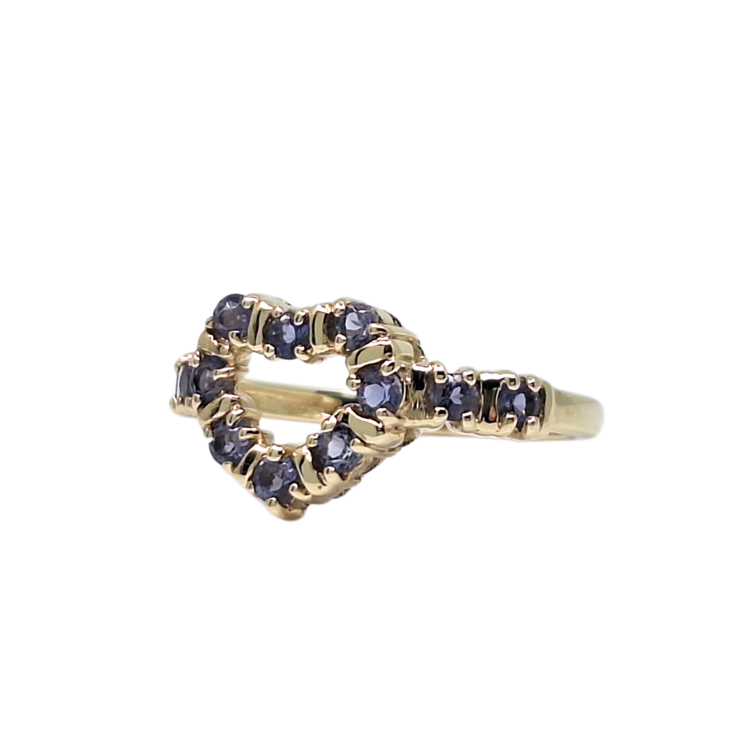 9ct Iolite Heart Ring