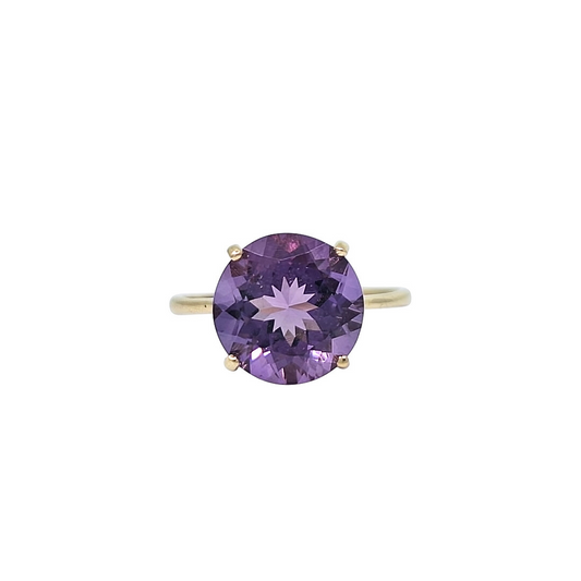 9ct Yellow Gold Amethyst Ring