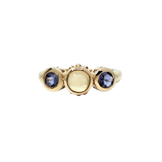 9ct Yellow Gold Beryl & Iolite Ring