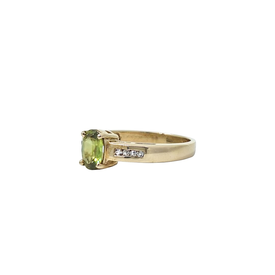 9ct Yellow Gold Sphene & White Topaz Ring