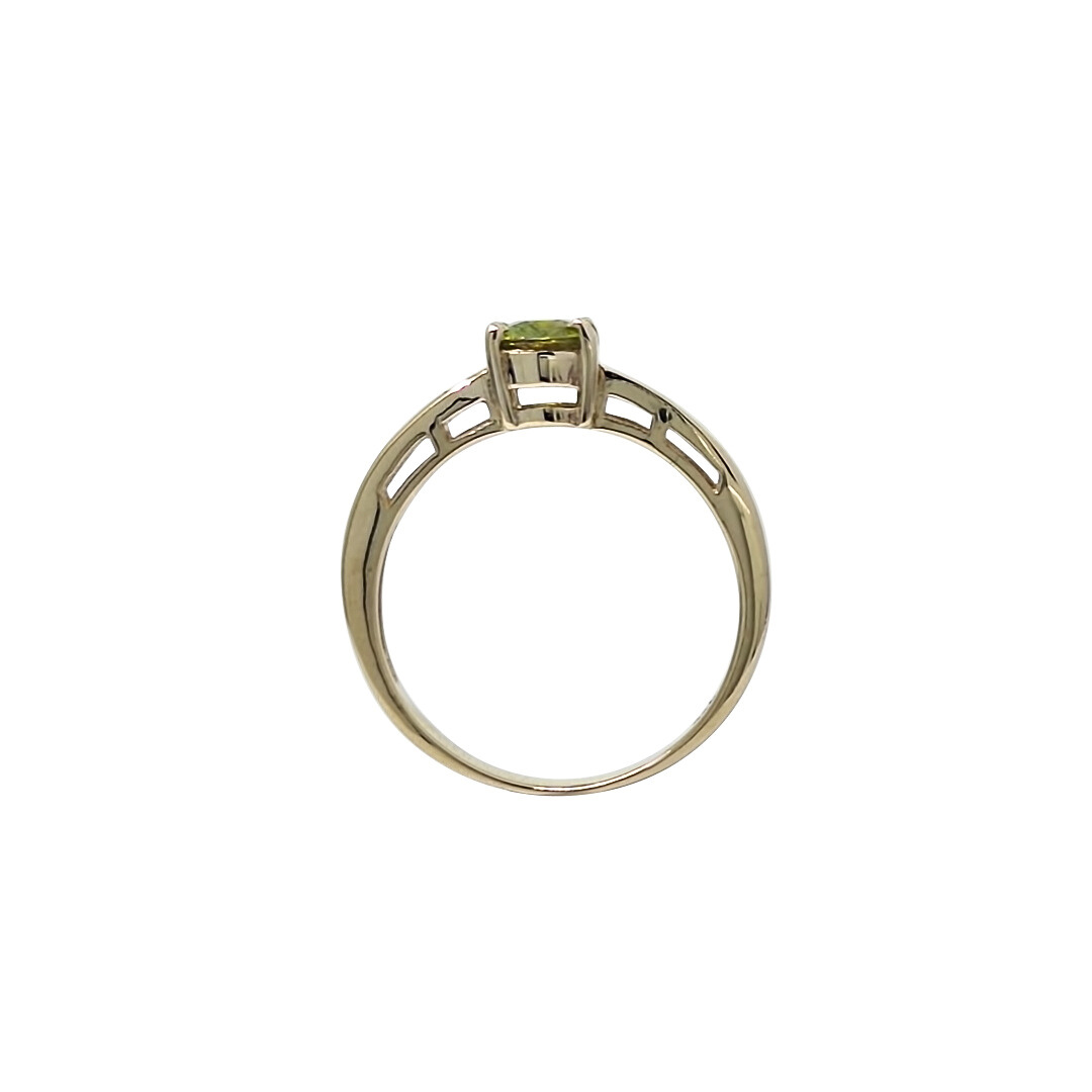 9ct Yellow Gold Sphene & White Topaz Ring