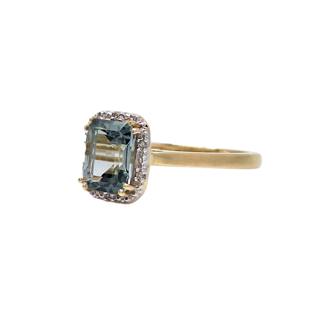 18ct Yellow Gold Spinel & Diamond Ring