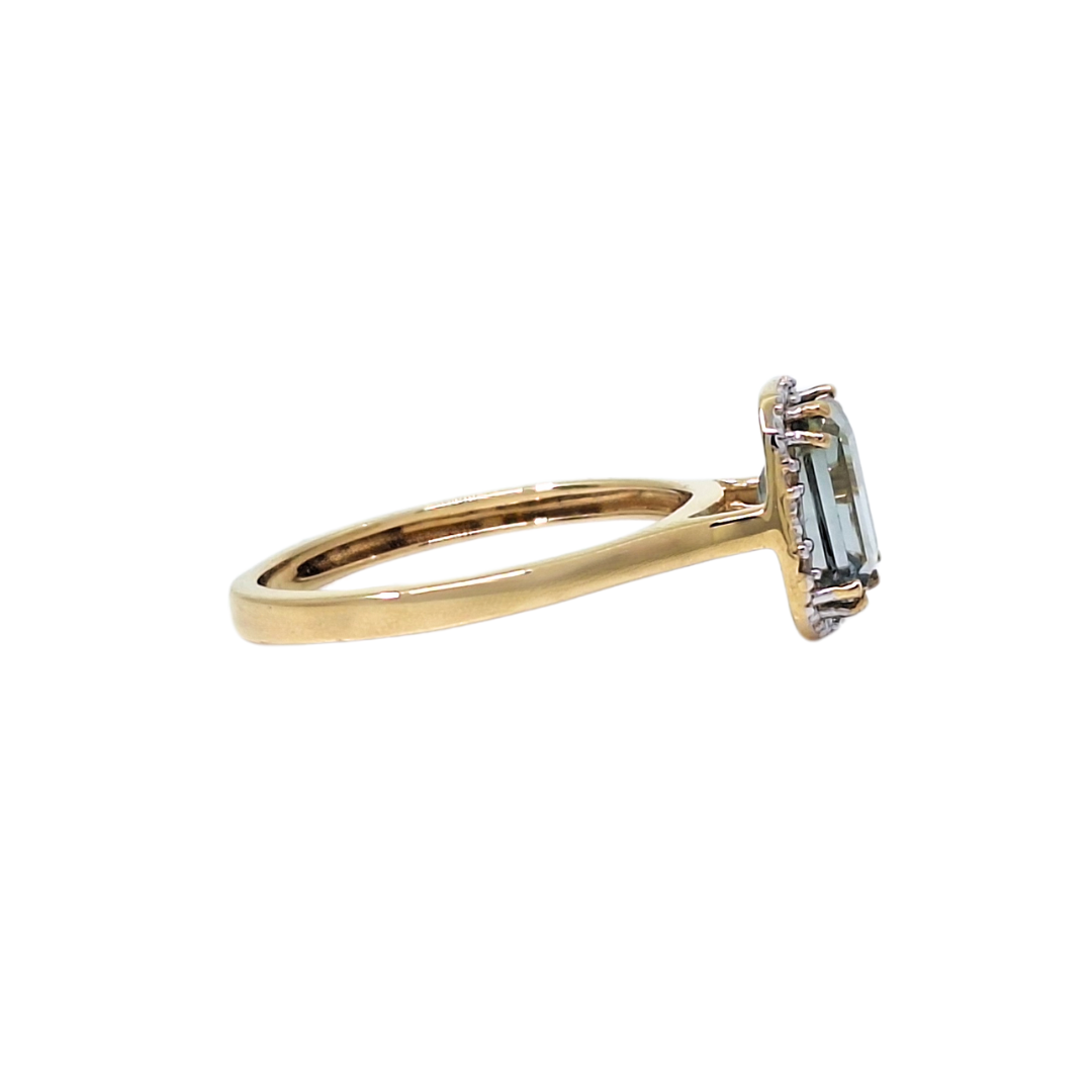 18ct Yellow Gold Spinel & Diamond Ring