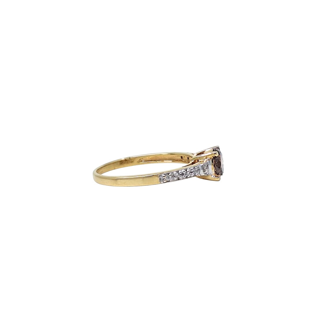 18ct Yellow Gold Chocolate Diamond Ring