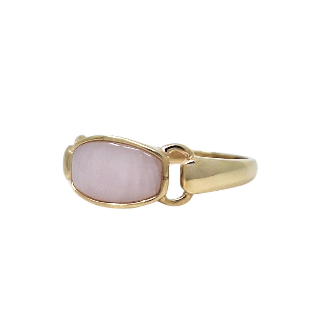 9ct Yellow Gold Rose Quartz Ring