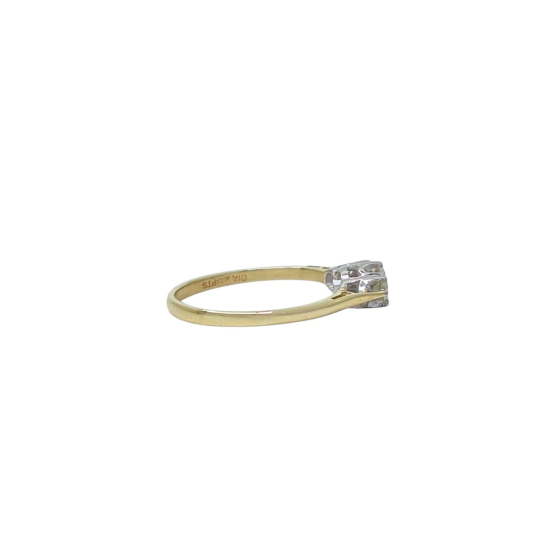 9ct Yellow Gold Three Stone Diamond Ring