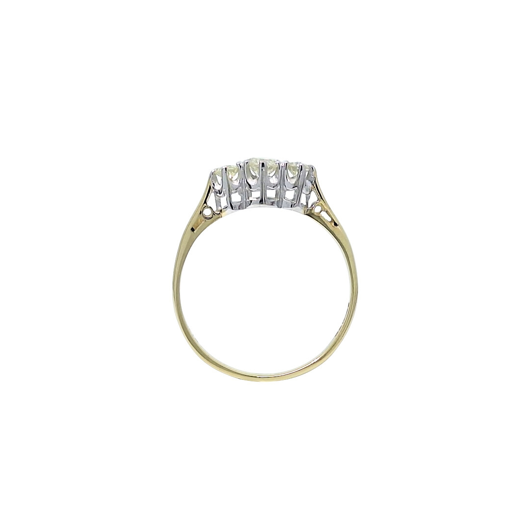 9ct Yellow Gold Three Stone Diamond Ring