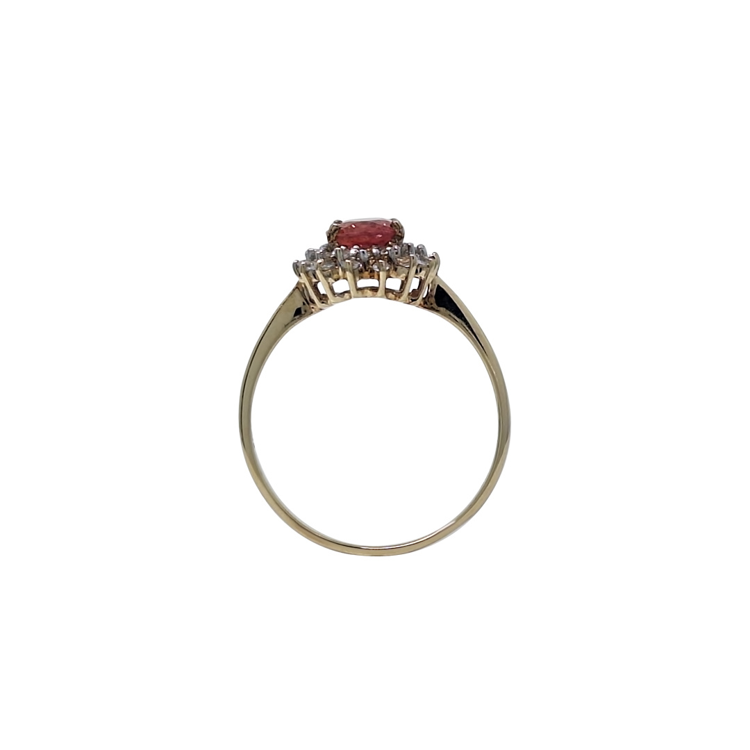 9ct Yellow Gold Andesine Cluster Ring