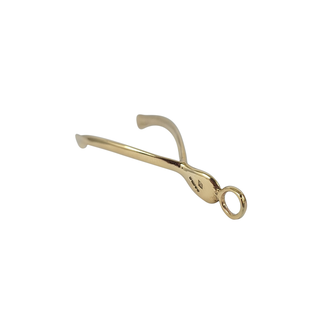 9ct Yellow Gold Wishbone Pendant