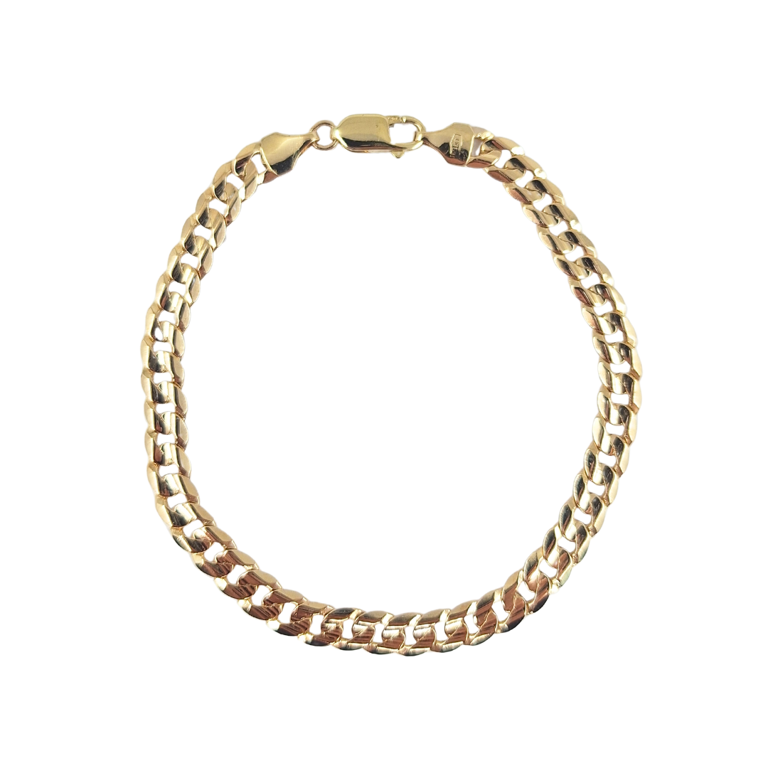 9ct Yellow Gold Bevelled Curb Bracelet