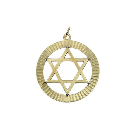 9ct Yellow Gold Star Of David Pendant