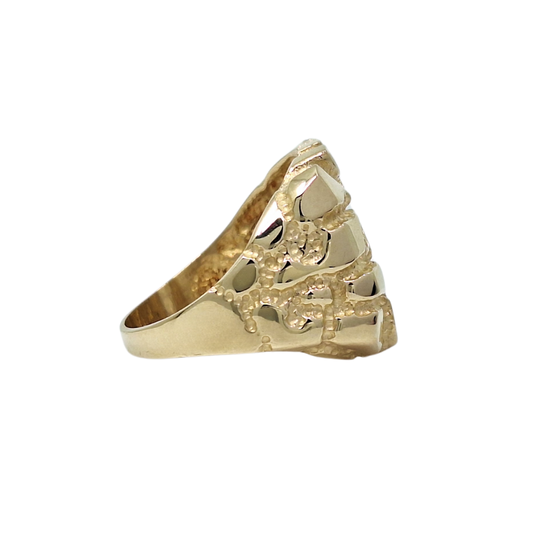 9ct Yellow Gold Gents Cubic Zirconia Ring