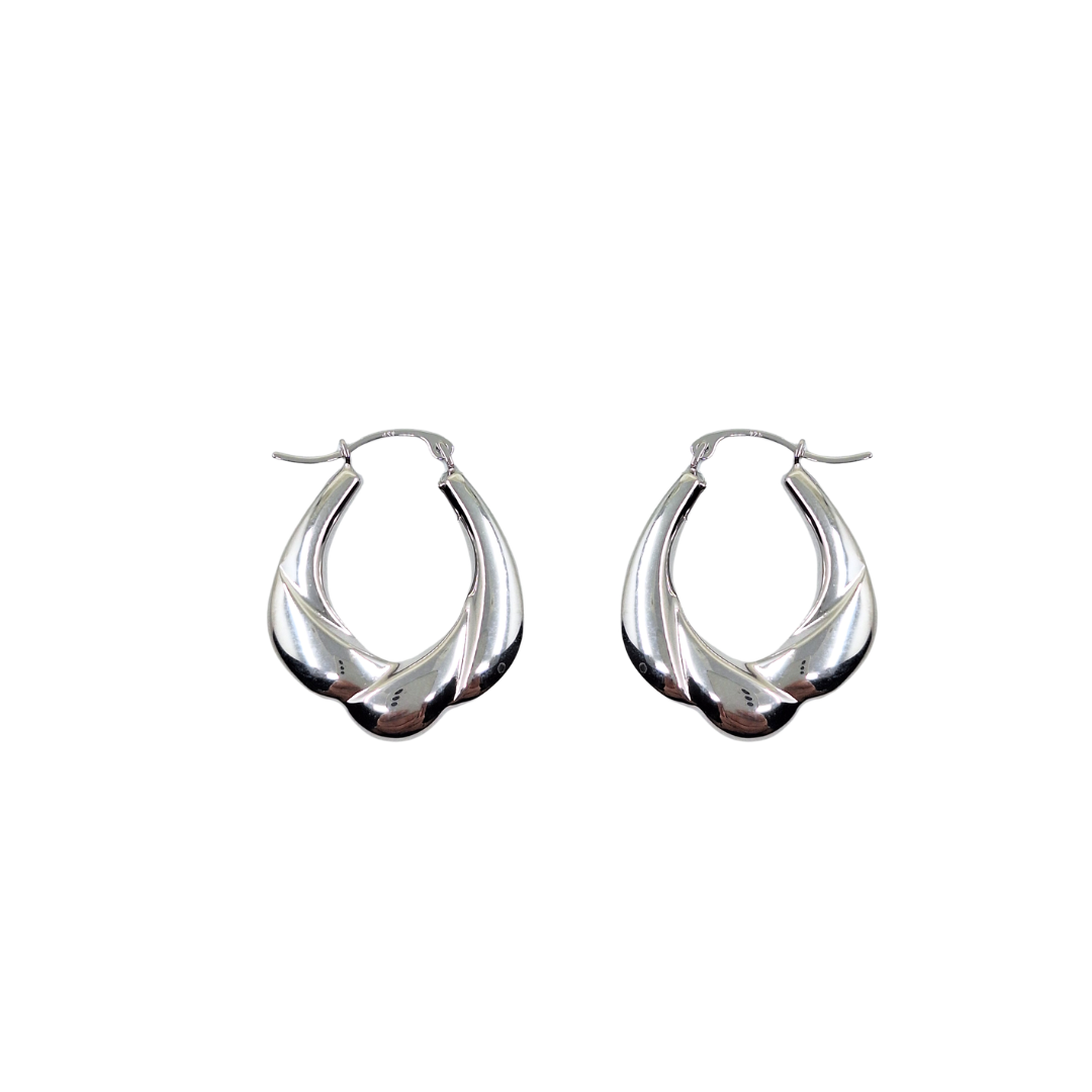 Silver Creole Earrings