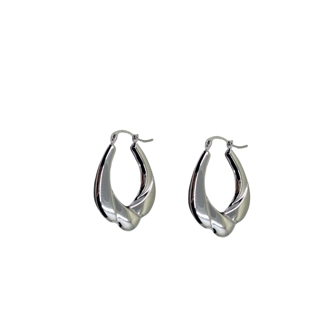 Silver Creole Earrings
