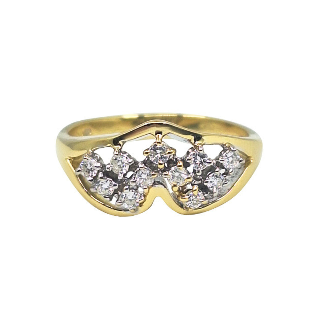 18ct Yellow Gold Diamond Band Ring