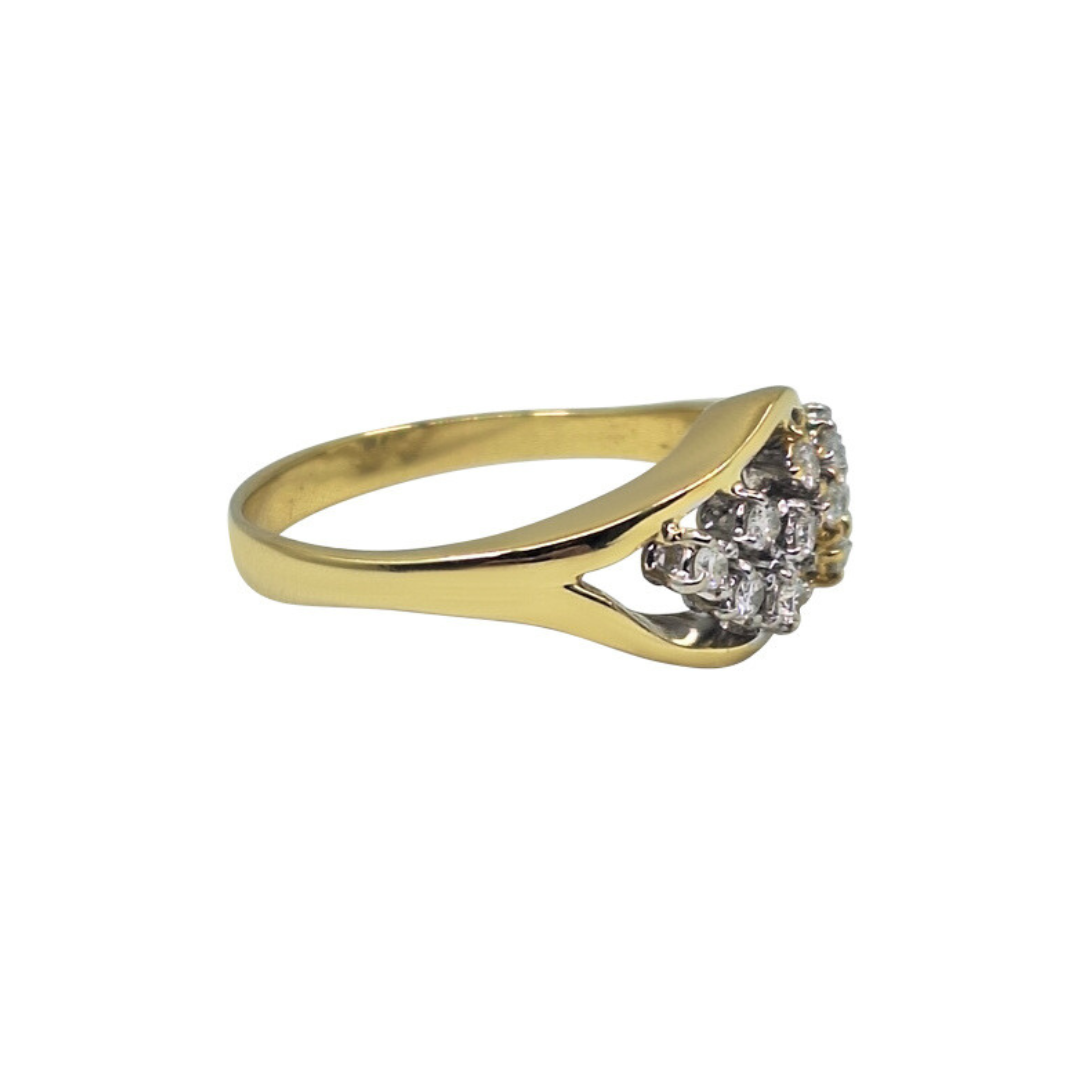 18ct Yellow Gold Diamond Band Ring