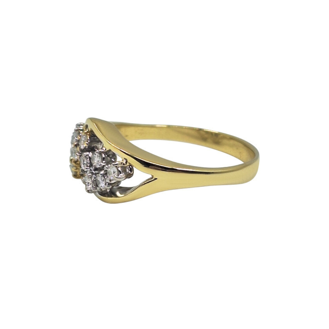 18ct Yellow Gold Diamond Band Ring