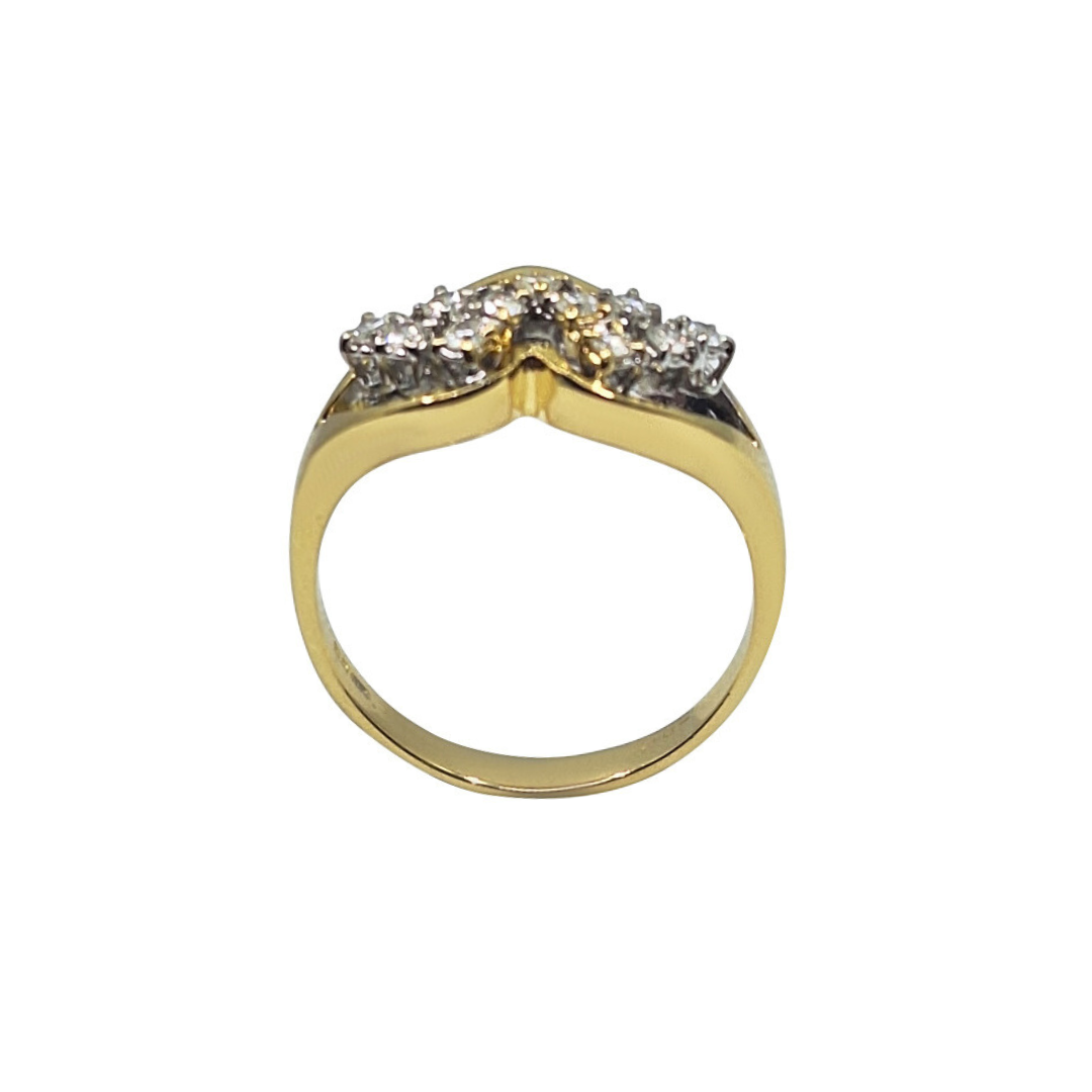 18ct Yellow Gold Diamond Band Ring