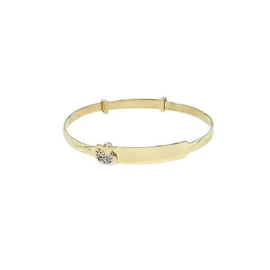 9ct Yellow Gold Baby Pattered Expanding Bangle