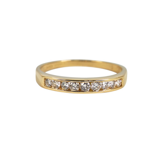 18ct Yellow Gold Channel Set Diamond Eternity Ring