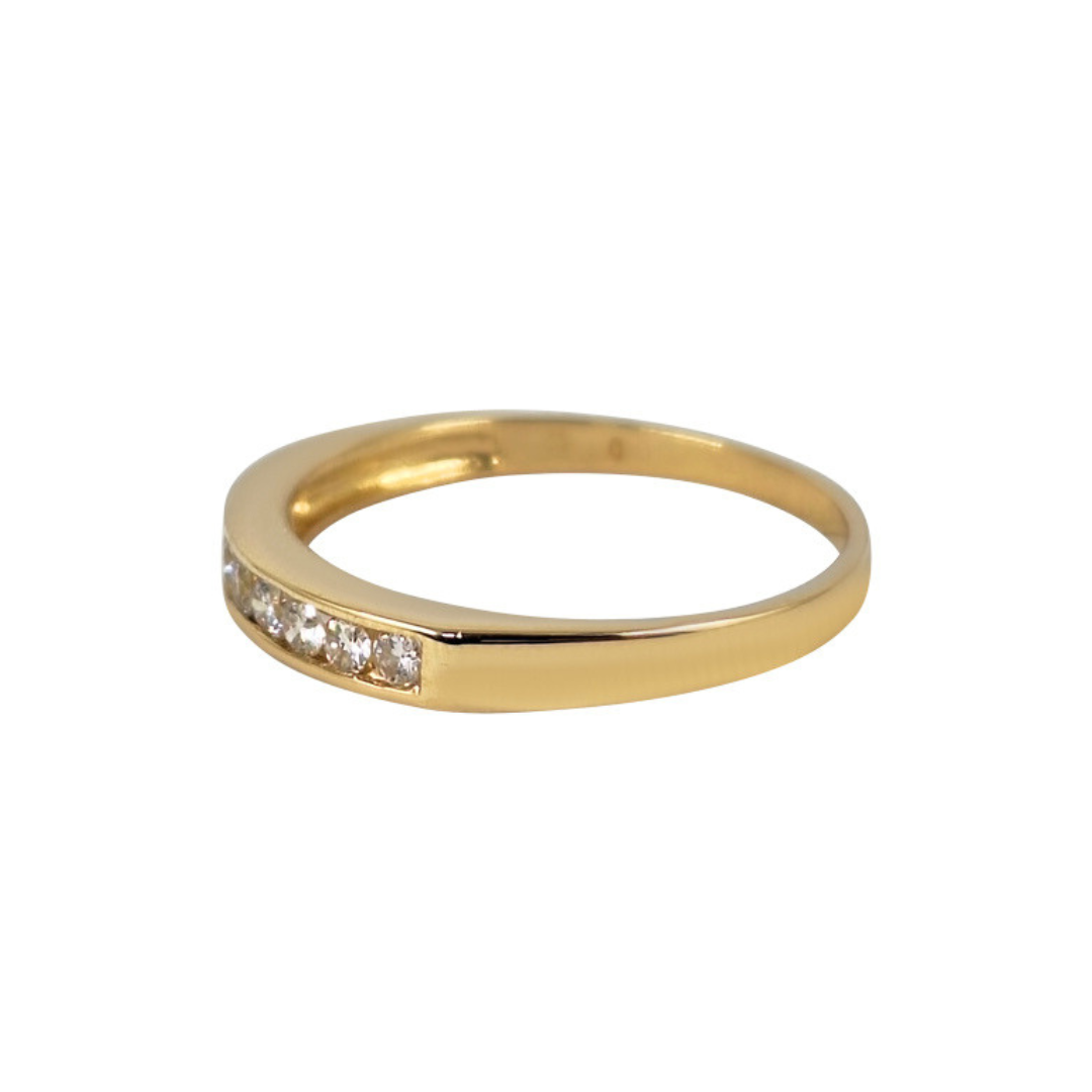 18ct Yellow Gold Channel Set Diamond Eternity Ring