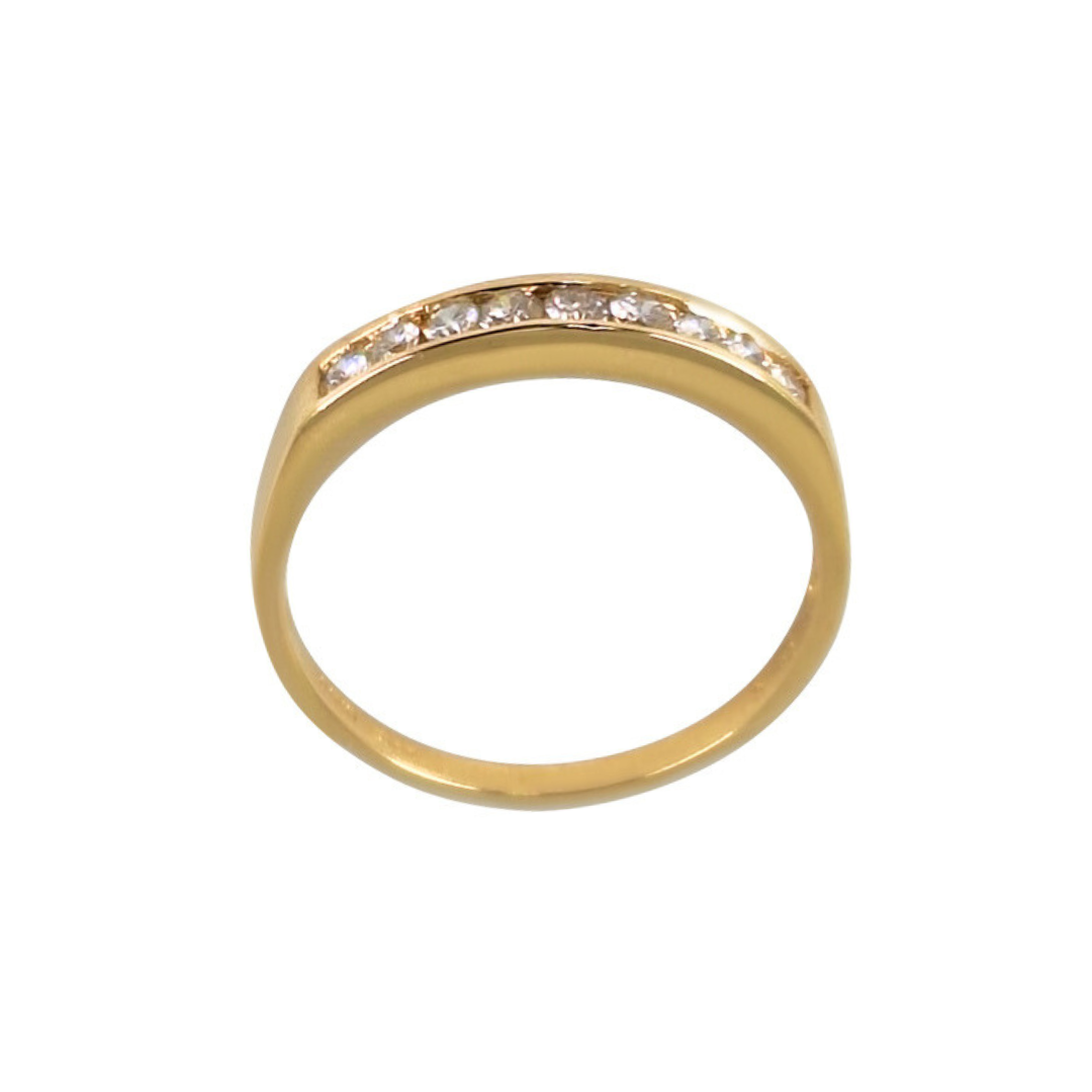 18ct Yellow Gold Channel Set Diamond Eternity Ring