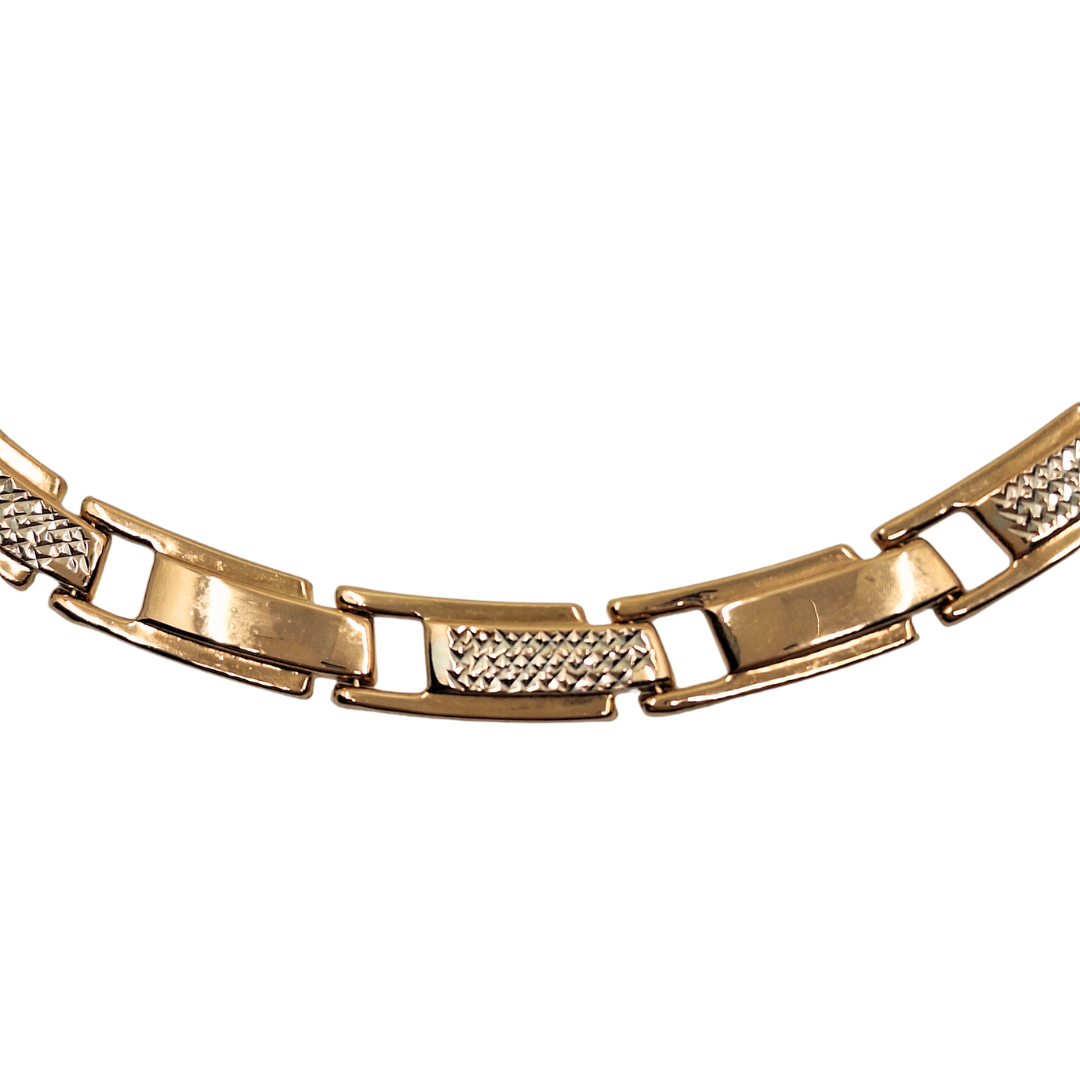 14ct Rose & White Gold Collar Necklace 17"