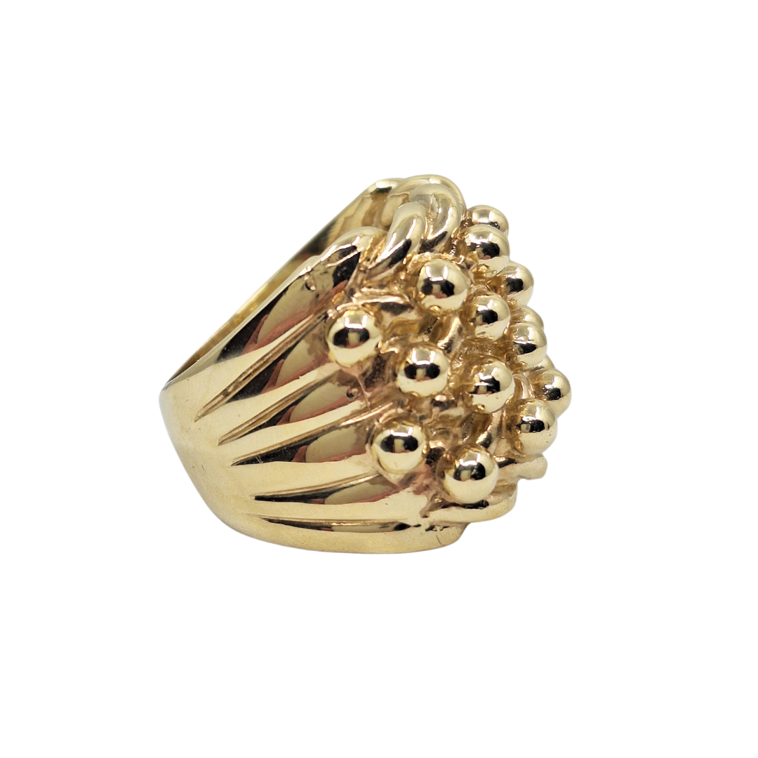 9ct Yellow Gold 4 Row Keeper Ring