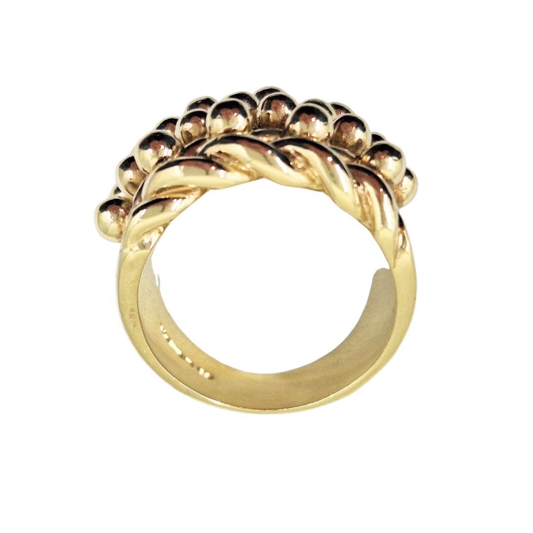 9ct Yellow Gold 4 Row Keeper Ring