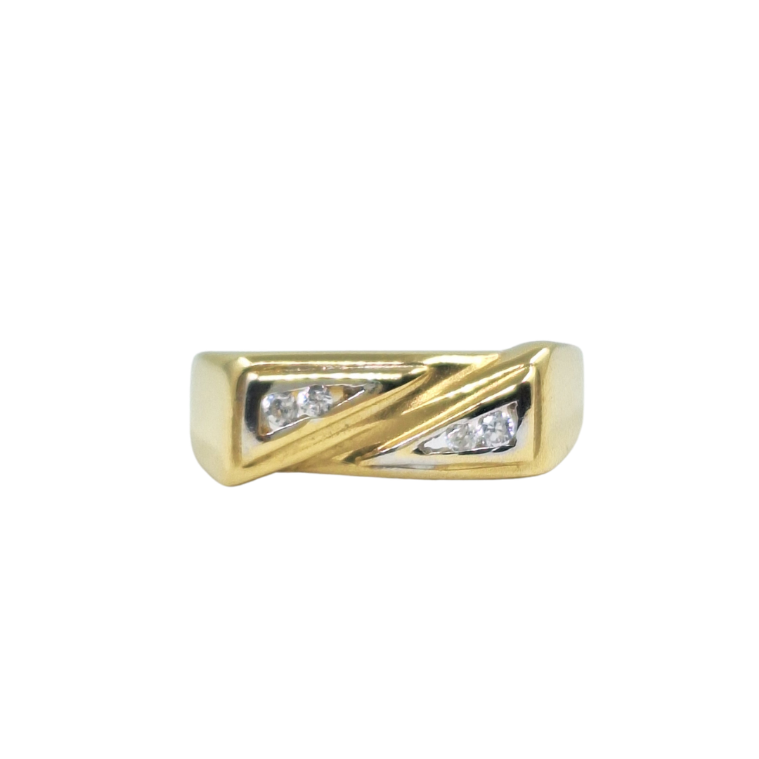 14ct Yellow Gold Cubic Zirconia Ring