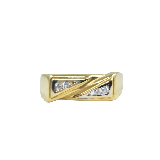 14ct Yellow Gold Cubic Zirconia Ring