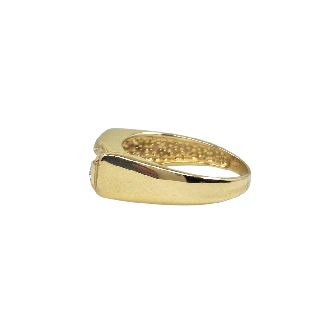 14ct Yellow Gold Cubic Zirconia Ring
