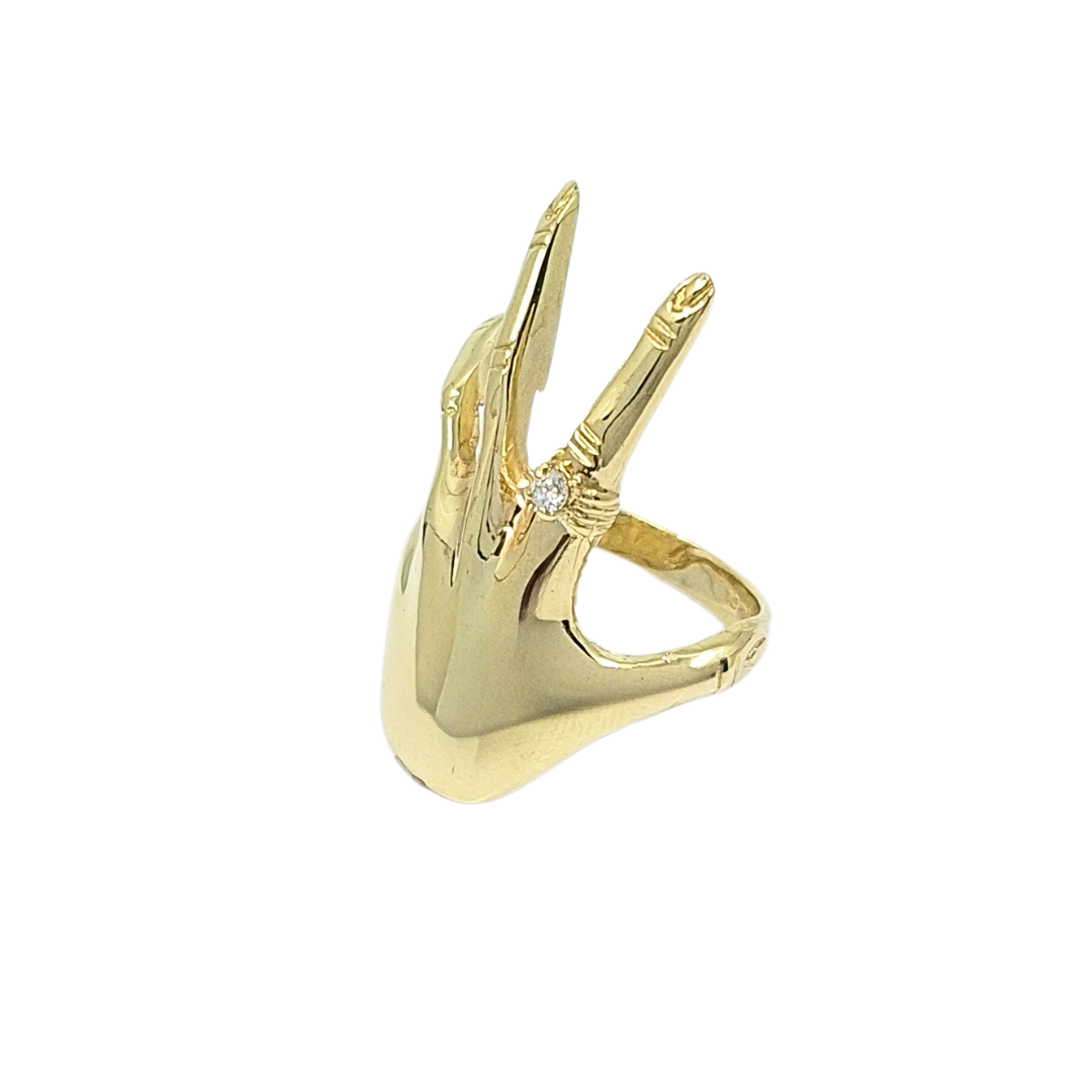 9ct Yellow Gold Hand Ring