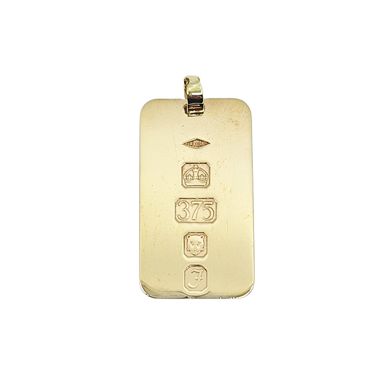 9ct Yellow Gold Ingot Pendant