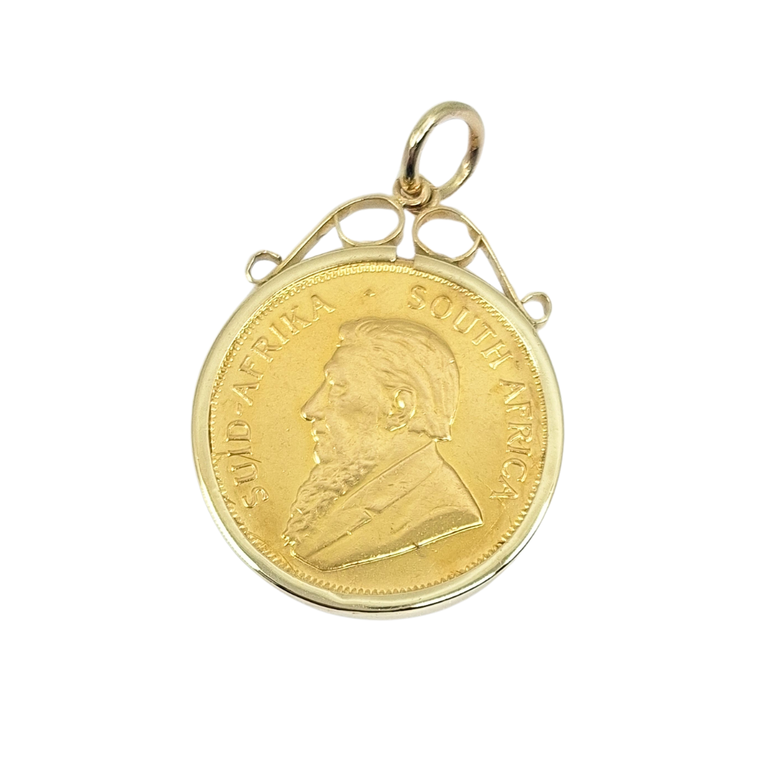 9ct Yellow Gold Mount With 1/2oz Krugerrand 1980