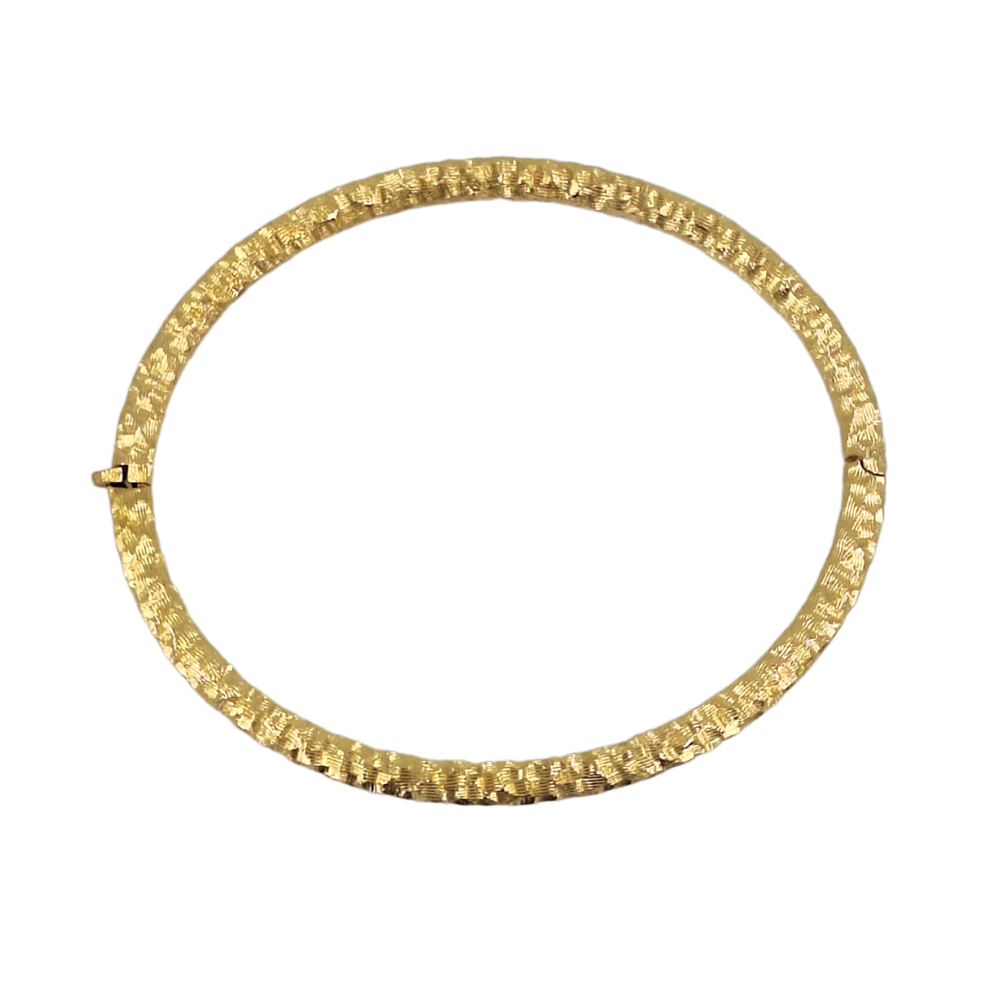 9ct Yellow Gold Hinged Bangle