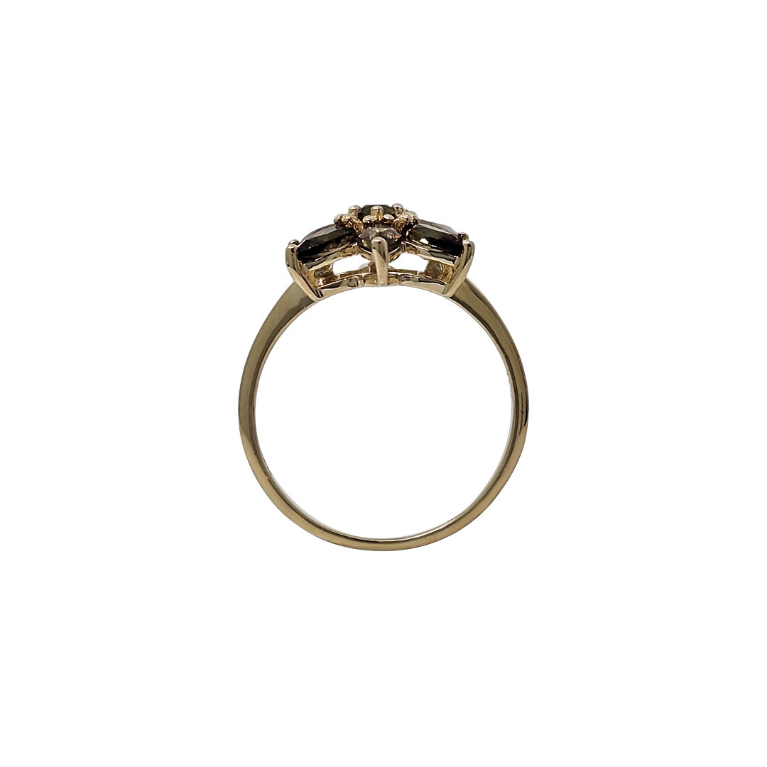 9ct Yellow Gold Sopa Audalusite Flower Ring