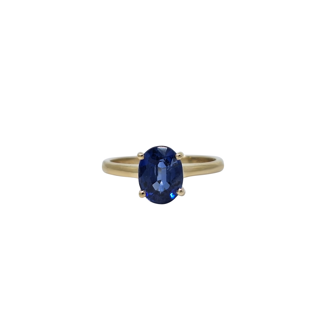 9ct Yellow Gold Nilamani Gemstone Ring