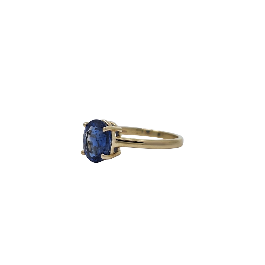 9ct Yellow Gold Nilamani Gemstone Ring