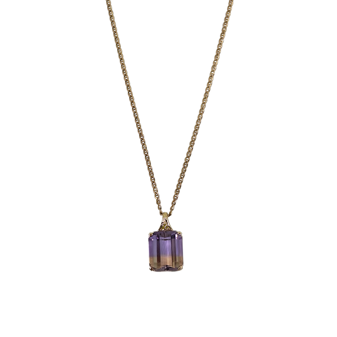 9ct Yellow Gold Ametrine Pendant